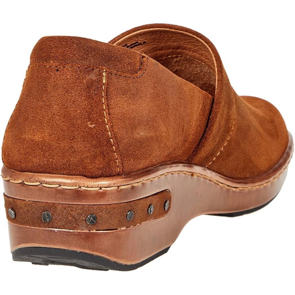 Born Bailie Clog Brown Leather Suede Women’s Comfortable Shoes size 8.5 40 - Picture 3 of 13